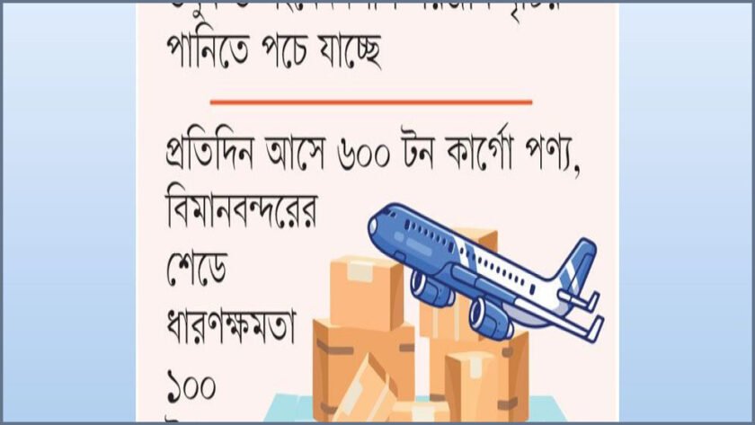শাহজালালে ৯ মাসেও সংস্কার হয়নি কার্গো শেড, বৃষ্টিতে ভিজছে আমদানি পণ্য