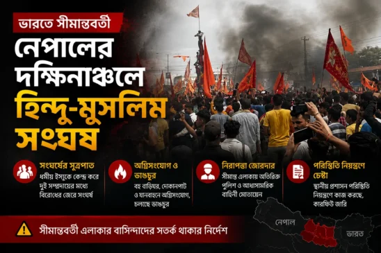 ভারতে সীমান্তবর্তী নেপালের দক্ষিণাঞ্চলে হিন্দু-মুসলিম সংঘর্ষ…