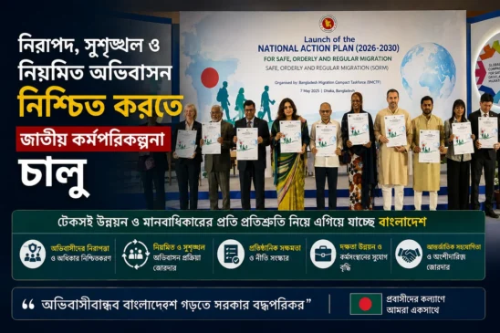 নিরাপদ, সুশৃঙ্খল ও নিয়মিত অভিবাসন নিশ্চিত করতে জাতীয় কর্মপরিকল্পনা চালু