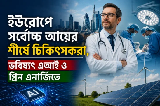 ইউরোপে সর্বোচ্চ আয়ের শীর্ষে চিকিৎসকরা, ভবিষ্যৎ এআই ও গ্রিন এনার্জিতে