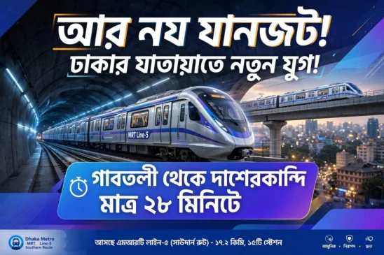 আর নয় যানজট: গাবতলী থেকে দাশেরকান্দি মাত্র ২৮ মিনিটে!!