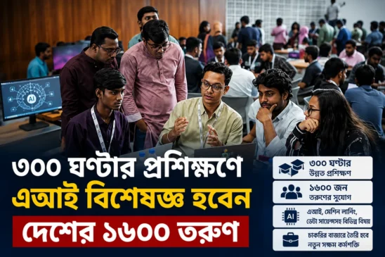 ৩০০ ঘণ্টার প্রশিক্ষণে এআই বিশেষজ্ঞ হবেন দেশের ১৬০০ তরুণ