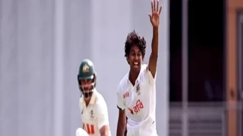 ডারউইনে হাসান মাহমুদের তোপ, প্রথম দিনেই ব্যাকফুটে অস্ট্রেলিয়া