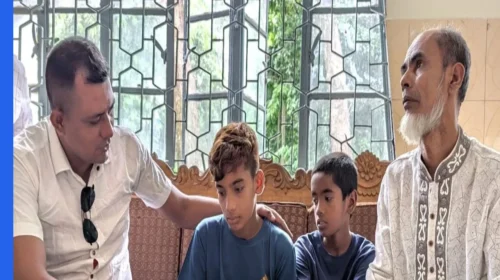 নিখোঁজ দুই শিশুকে উদ্ধার করে পরিবারের কাছে ফেরালেন ছাত্রদল নেতা
