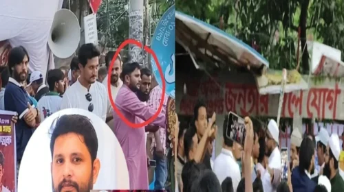 প্রেস ক্লাবে ওলামা অ্যালায়েন্সের মানববন্ধনে হামলা, কাঠগড়ায় স্বেচ্ছাসেবক দল নেতা