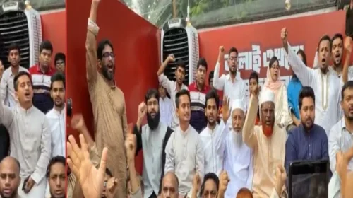 লাল বাড়িতে সারজিস আলমের স্লোগান, কণ্ঠ মেলালেন জামায়াত নেতারা